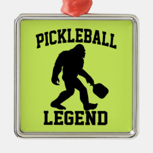 Ornamento De Metal Lenda do Pickleball Bigfoot Engraçado