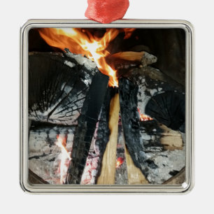 Ornamento De Metal Lenha