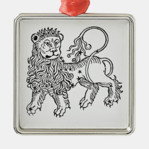 Ornamento De Metal Leo (o leão) uma ilustração 'do Poeticon