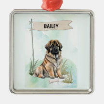 Leonberger Aquarela Cachorro Personalizado