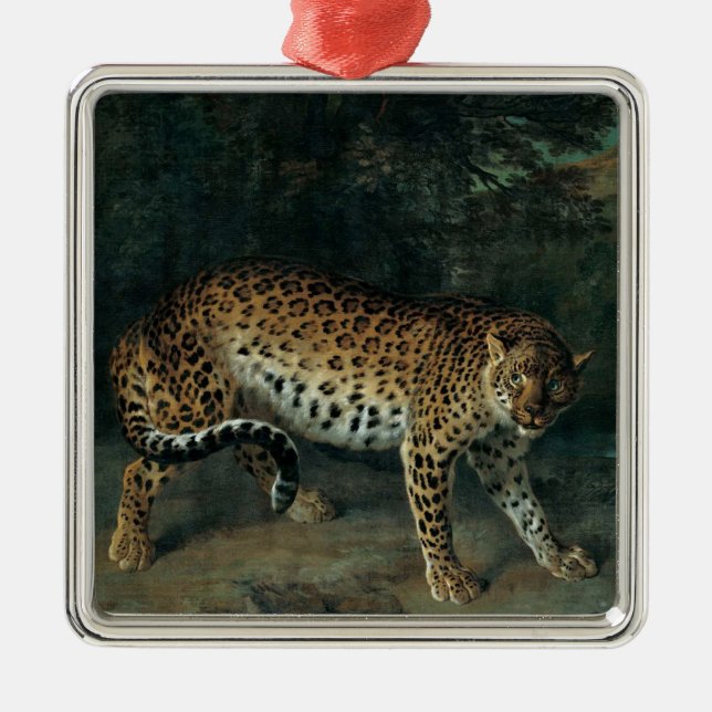 Ornamento De Metal Leoparda (Leopardo Fêmea) (Jean-Baptiste Oudry) (Frente)