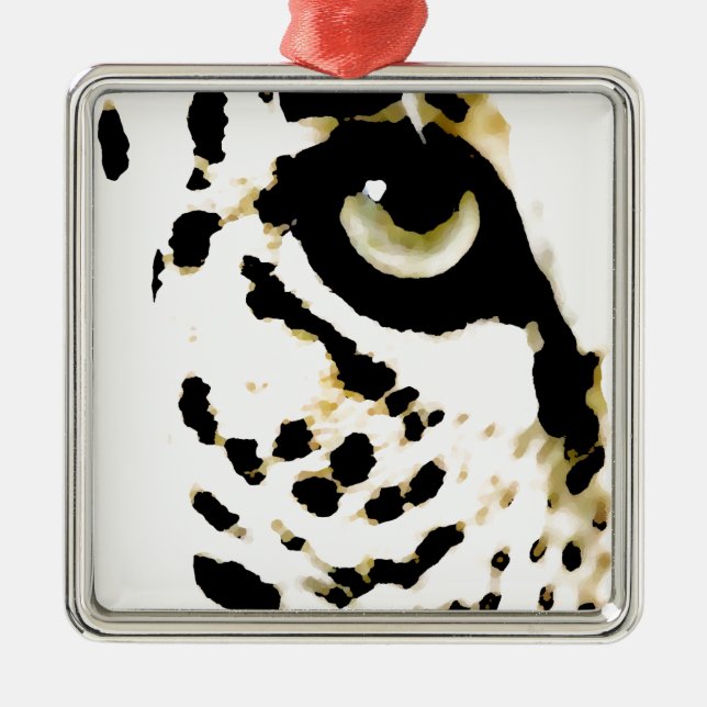 Ornamento De Metal Leopardo Eye (Frente)