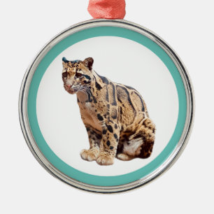 Ornamento De Metal leopardo nebuloso fotografia selva grande felino a