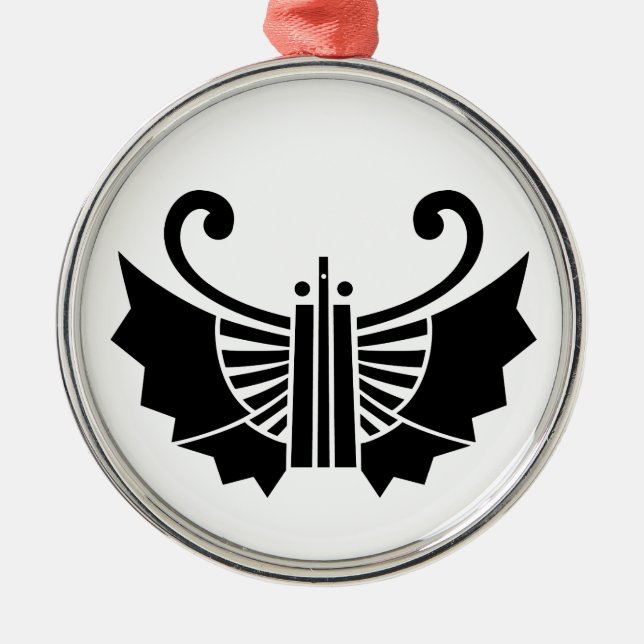 Ornamento De Metal leque borboleta (Frente)