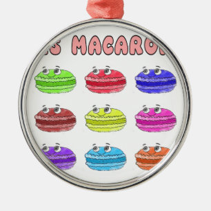 Ornamento De Metal Les Macarons — Cartoon