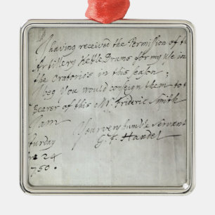 Ornamento De Metal Letra de George Frederick Handel