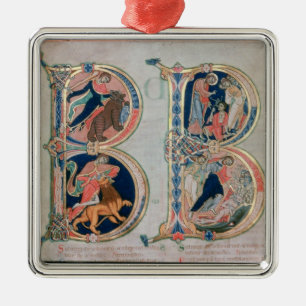 Ornamento De Metal Letra inicial "B" Beatus vir - Bendito é o