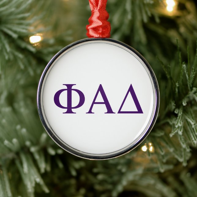 Ornamento De Metal Letras Gregas Phi Alpha Delta (Árvore)