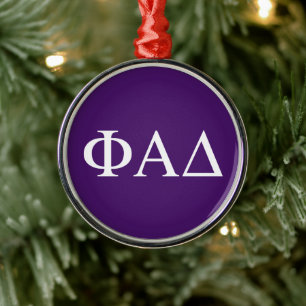 Ornamento De Metal Letras Gregas Phi Alpha Delta