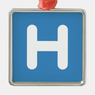 Ornamento De Metal Letter H Emoji Twitter