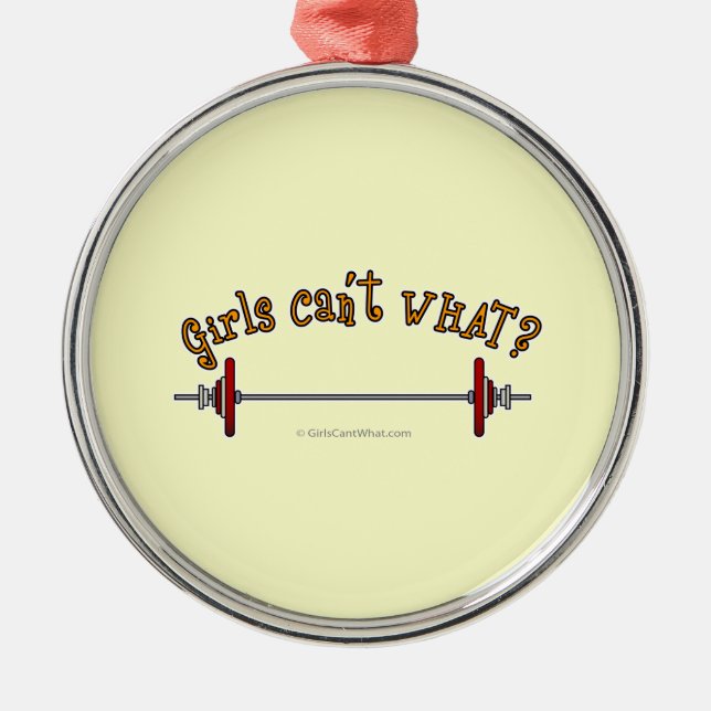 Ornamento De Metal Levantamento de peso - Barbell (Frente)