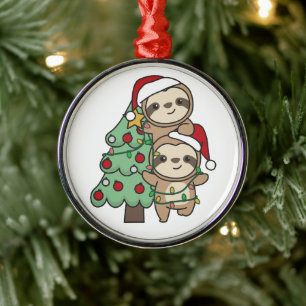 Ornamento De Metal Leve árvore de Natal Animais de Natal
