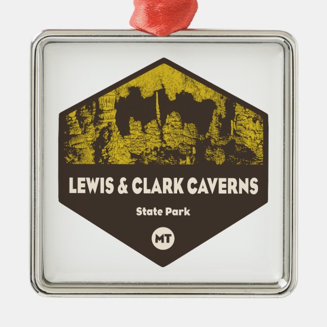 Ornamento De Metal Lewis e Clark Caverns State Park Montana (Frente)