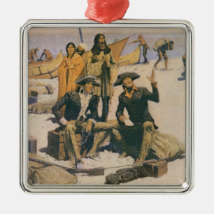 Ornamento De Metal Lewis e Clark no Rio Columbia