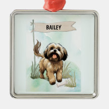 Lhasa Apso Aquarela Cachorro Personalizado