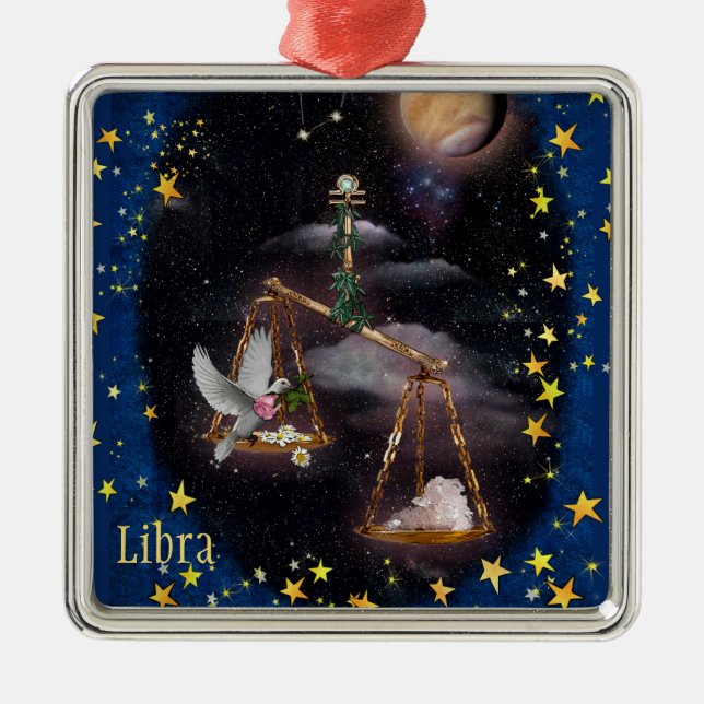 Ornamento De Metal Libra (Frente)