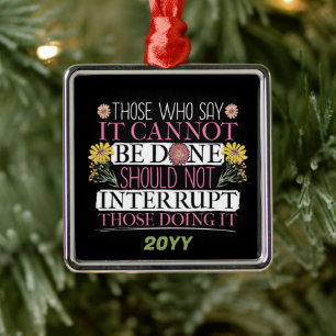 Ornamento De Metal Líder Feminina Empoderada