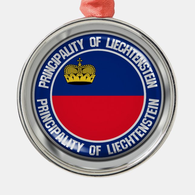 Ornamento De Metal Liechtenstein Round Emblem (Frente)