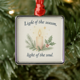 Ornamento De Metal Light of the Season, Light of the Soul