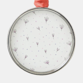 Ornamento De Metal Lilac Flowers Cerâmica Ornament