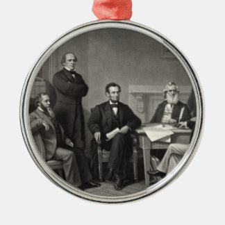 Ornamento De Metal Lincoln Lendo a Proclamação da Emancipação