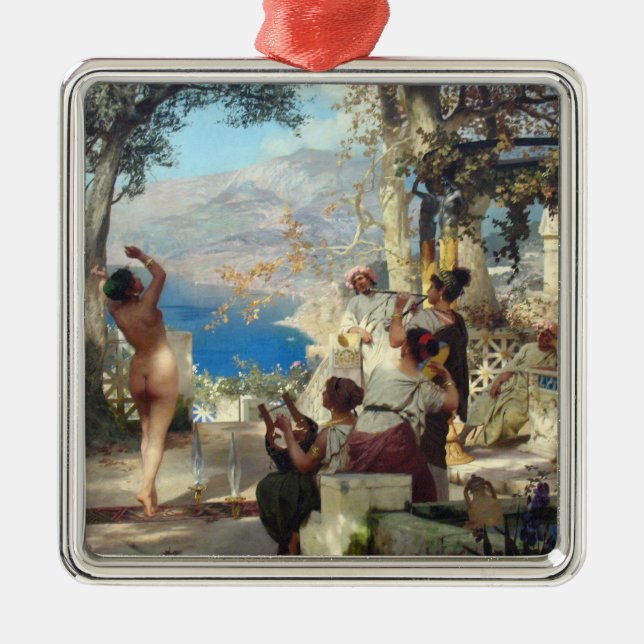 Ornamento De Metal Linda Mulher Dançando Entre Daggers (Frente)