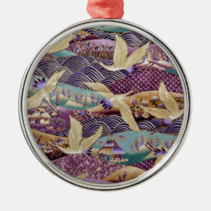 Ornamento De Metal Lindas gruas japonesas