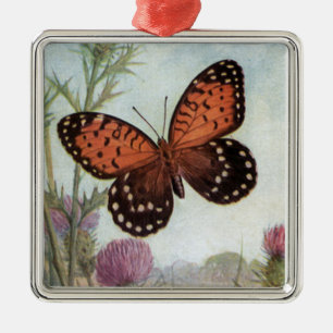 Ornamento De Metal Lindo Ornamentro de Borboleta Monarca Vintage