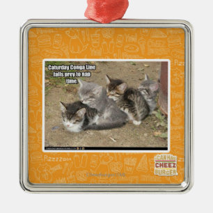 Ornamento De Metal Linha de Conga de Caturday