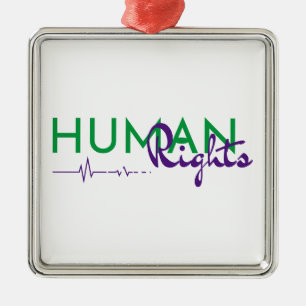 Ornamento De Metal Linha de vida dos direitos humanos