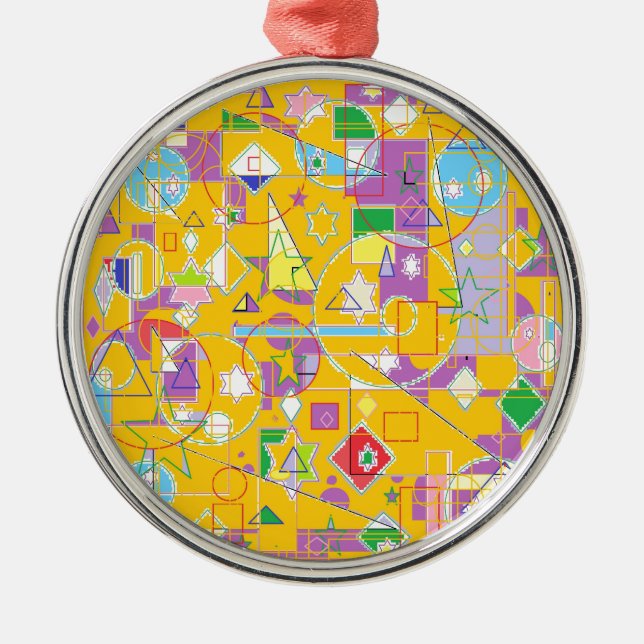 Ornamento De Metal Linha Laranja (Frente)