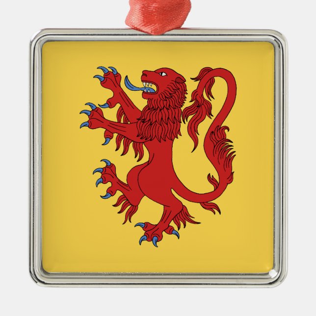 Ornamento De Metal Lion Rampant Gules (Frente)