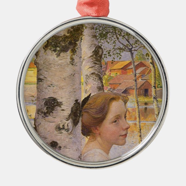 Ornamento De Metal Lisbeth no Birch Grove (Linda Menina) (Frente)