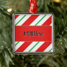 Listras de Bastão de Natal Adicione Seu Nome