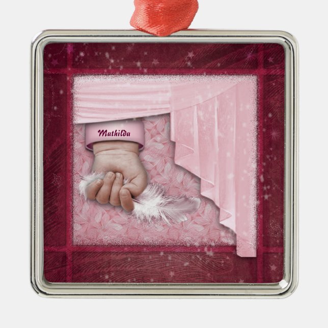 Ornamento De Metal Little Angel (personalizável) (Frente)