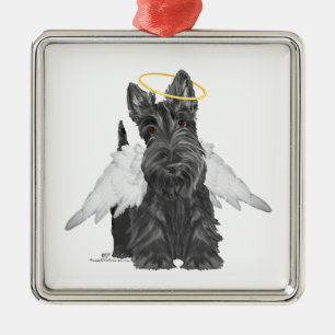 Ornamento De Metal Little Scottie Angel