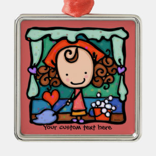 Ornamento De Metal LittleGirlie é um anormal limpo pequeno! AUMENTOU