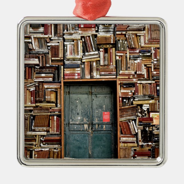 Ornamento De Metal Livros e Livros (Frente)