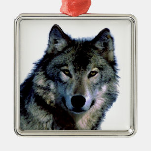 Ornamento De Metal Lobo