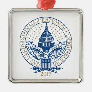 Ornamento De Metal Logotipo 2017 das moedas de um centavo de Donald