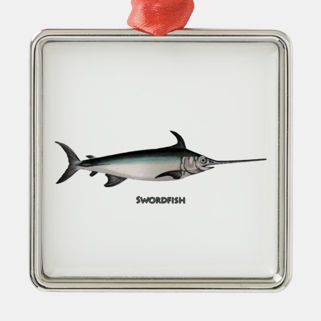 Ornamento De Metal Logotipo do espadarte (Frente)