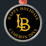 Ornamento De Metal Logotipo do Long Beach State<br><div class="desc">Confira esses designs da Universidade Estadual da Califórnia em Long Beach! Mostre seu Orgulho Estadual da Califórnia com esses novos produtos da Universidade. Estes são os presentes perfeitos para o estudante de Long Beach, antigos alunos, família, amigo ou fã na sua vida. Todos esses produtos Zazzle são personalizáveis com seu...</div>
