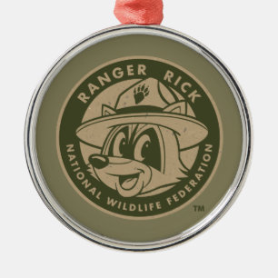 Ornamento De Metal Logotipo Khaki do rick da guarda florestal do rick