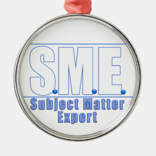 ORNAMENTO DE METAL LOGOTIPO PME1 BRANCO/AZUL