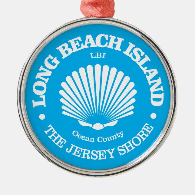Ornamento De Metal Long Beach Island (concha) (Frente)