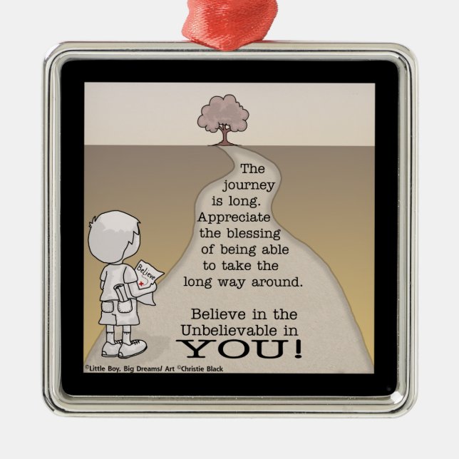 Ornamento De Metal Longa Viagem (Frente)
