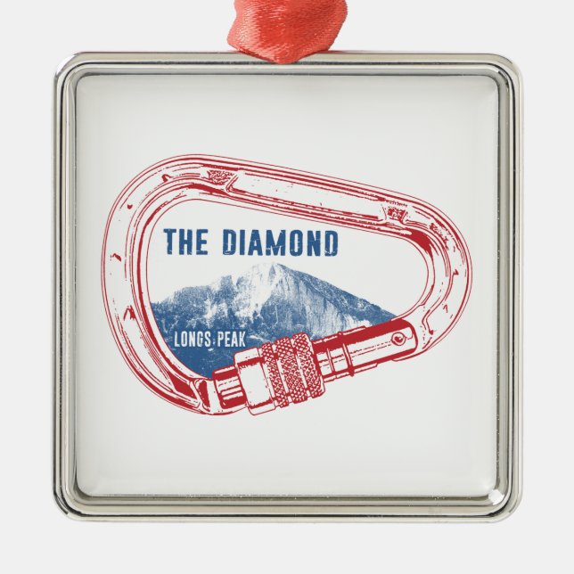 Ornamento De Metal Longs Peak Diamond Rock Escalbing Carabinet (Frente)