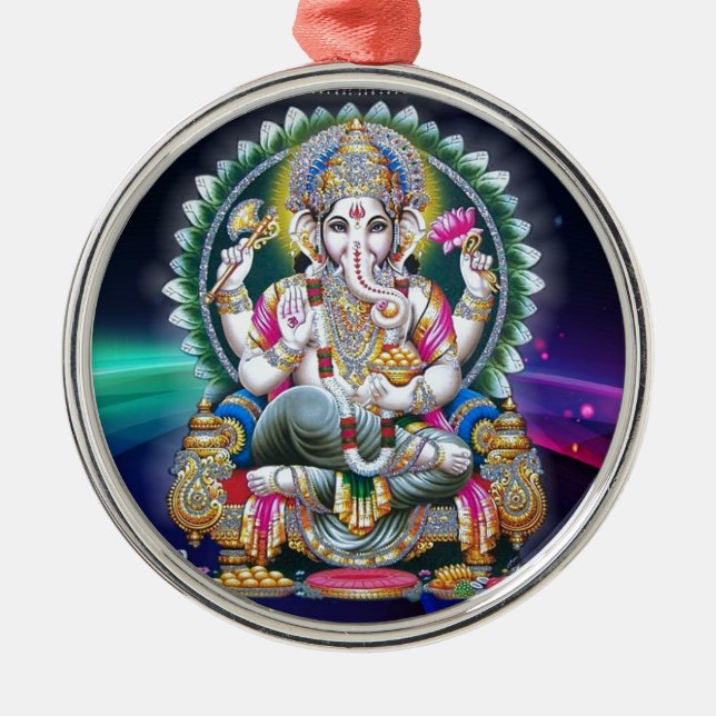 ORNAMENTO DE METAL LORD GANESH HINDU DEUS (Frente)