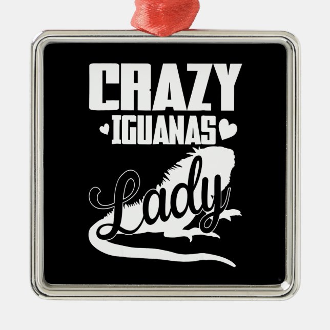 Ornamento De Metal Louca Iguana Lady (Frente)
