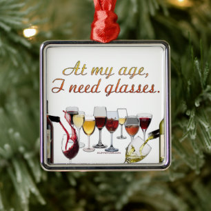 Ornamento De Metal Louça para vinho da SlipperyJoe com trocadilho atr